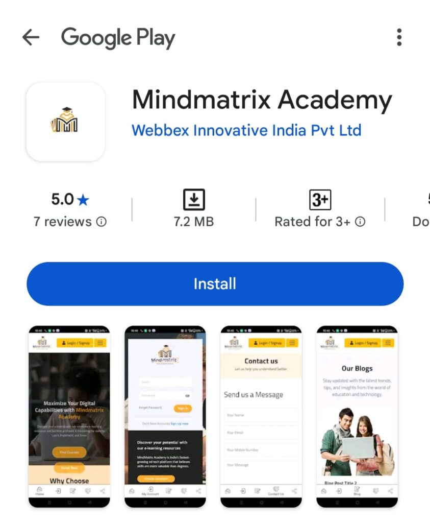 mobile app for wesite