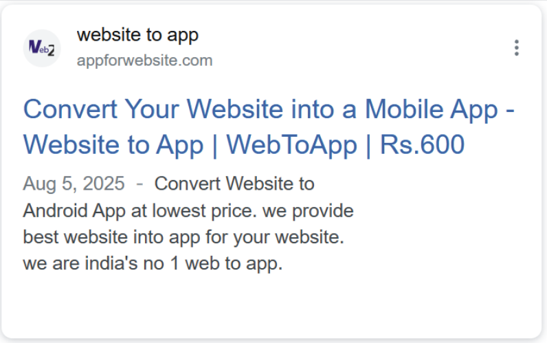web to app